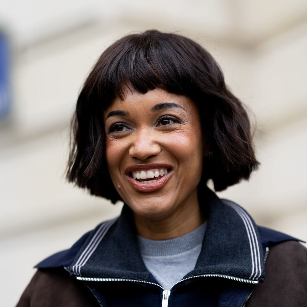 Chin Length Textured Bob With Choppy Bangs — Classy Bob Haircuts with Bangs
