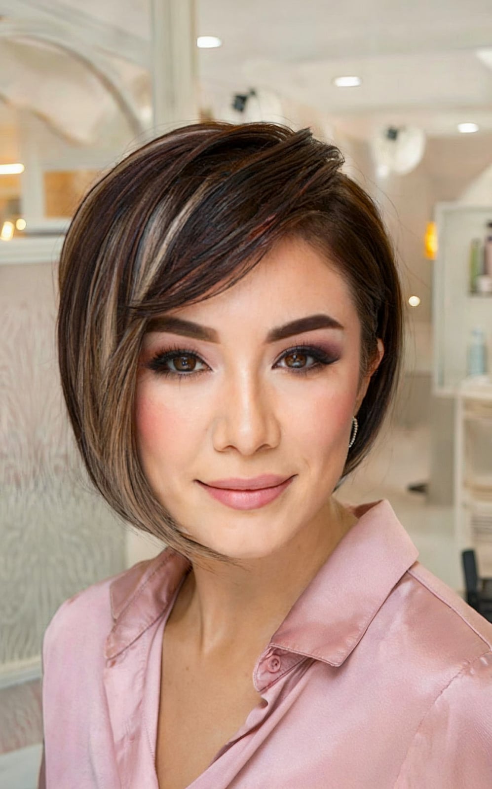 Collarbone Bob With Soft Curtain Bangs — Classy Bob Haircuts with Bangs