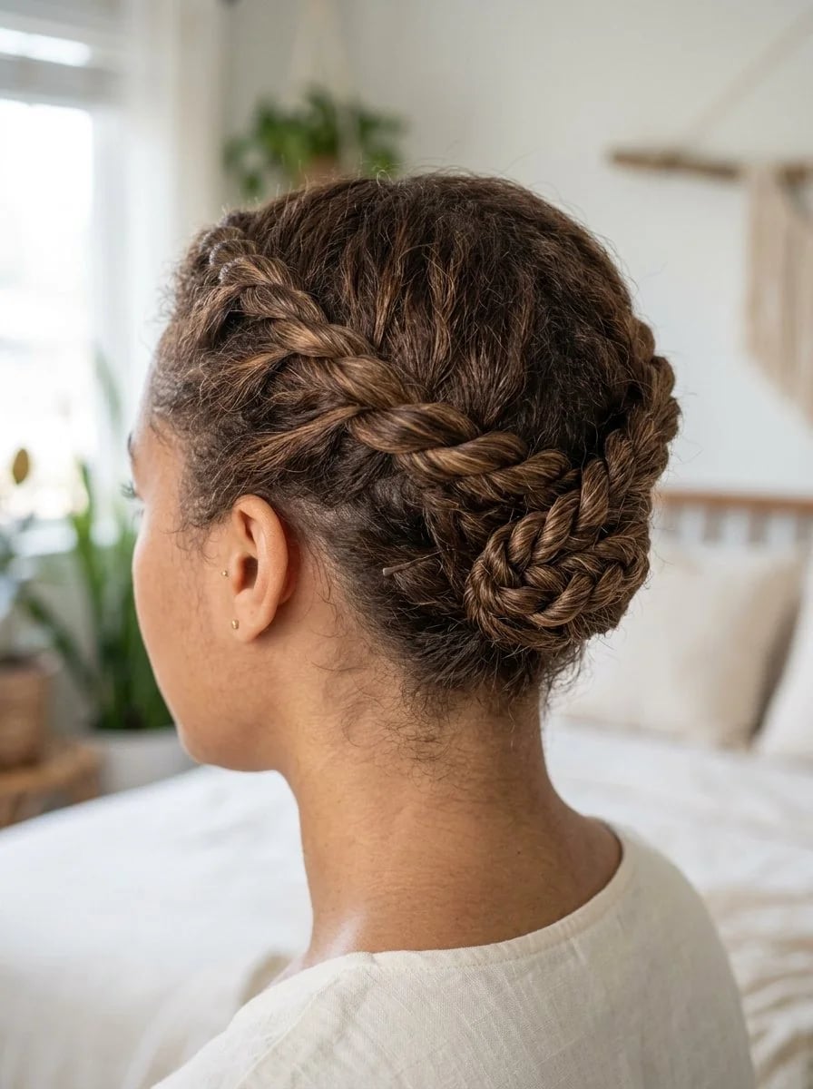 Woven Braided Crown Updo — Classy Braided Styles