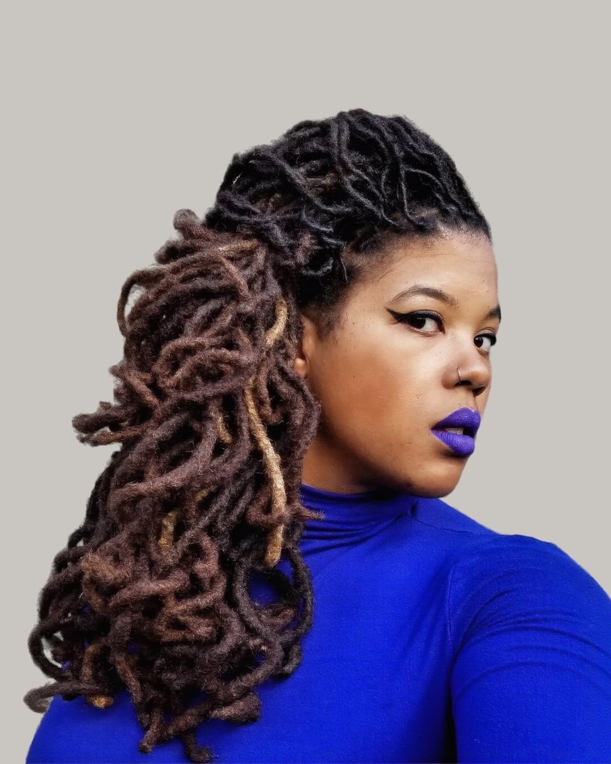 Half-Up Half-Down Locs With Color Dimension Half-Up Half-Down Locs With Color Dimension — Classy Braids Locs