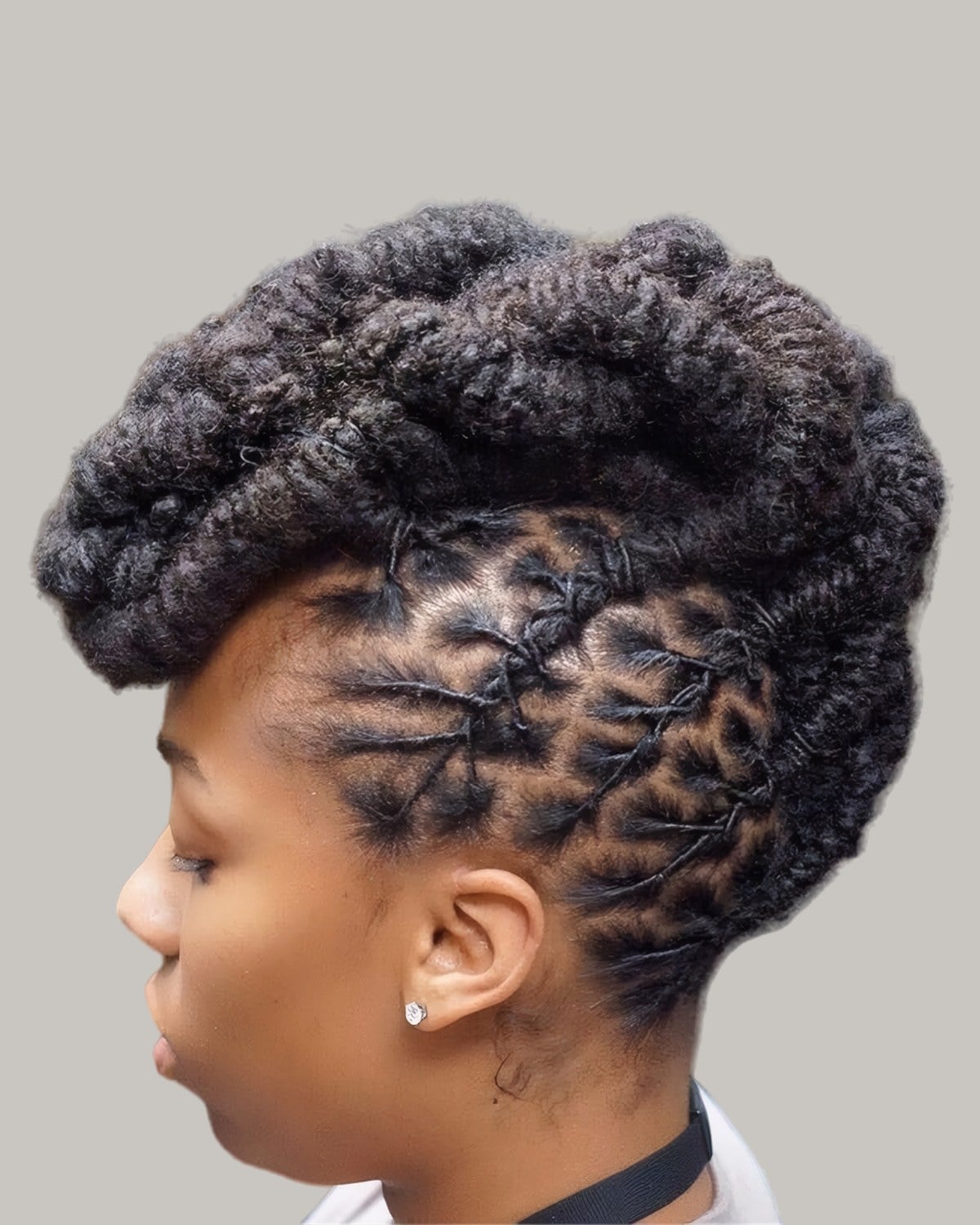 Thick Locs With Geometric Side Braids Thick Locs With Geometric Side Braids — Classy Braids Locs