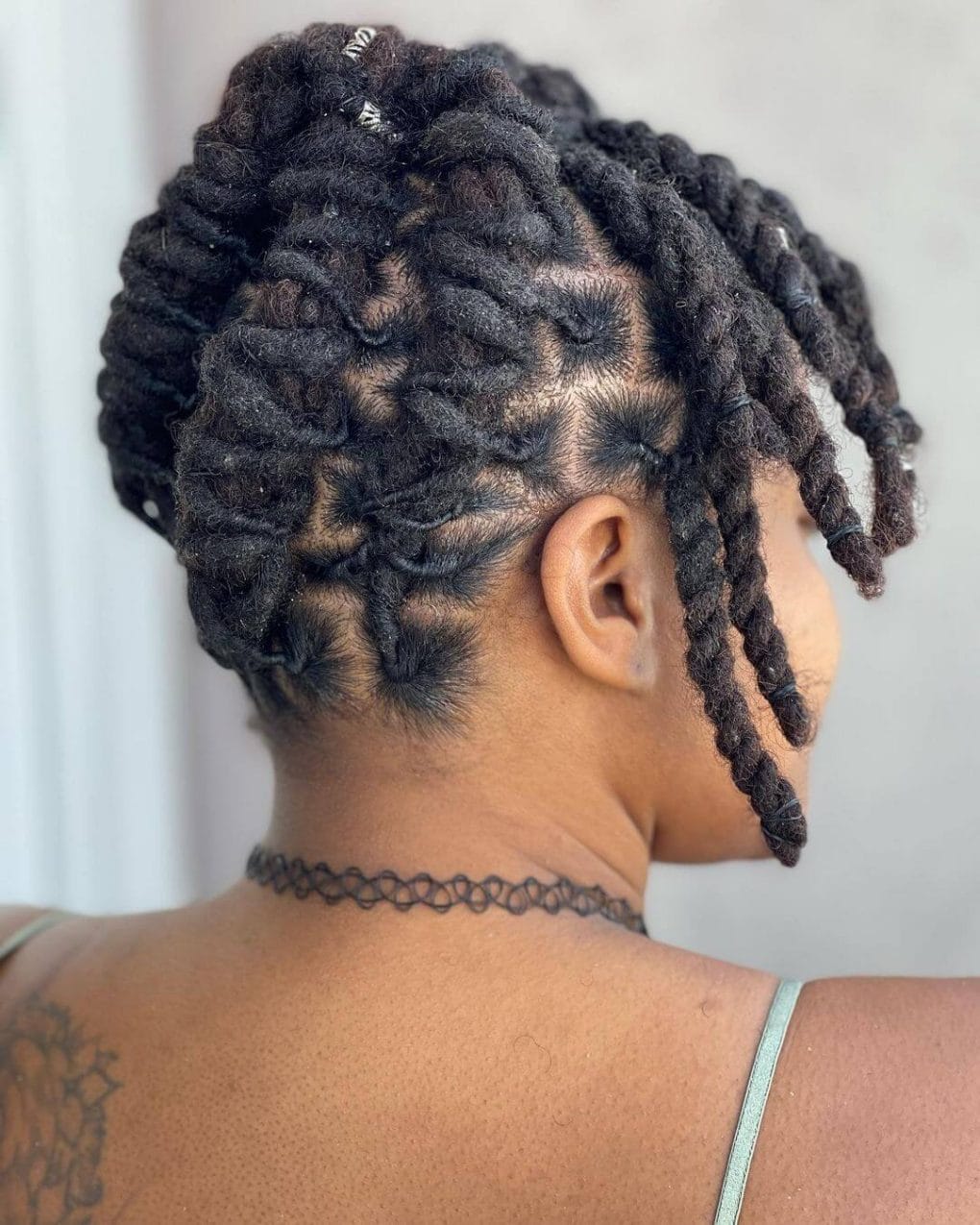 Black Coily Locs Braids With Geometric Parting Black Coily Locs Braids With Geometric Parting — Classy Braids Locs