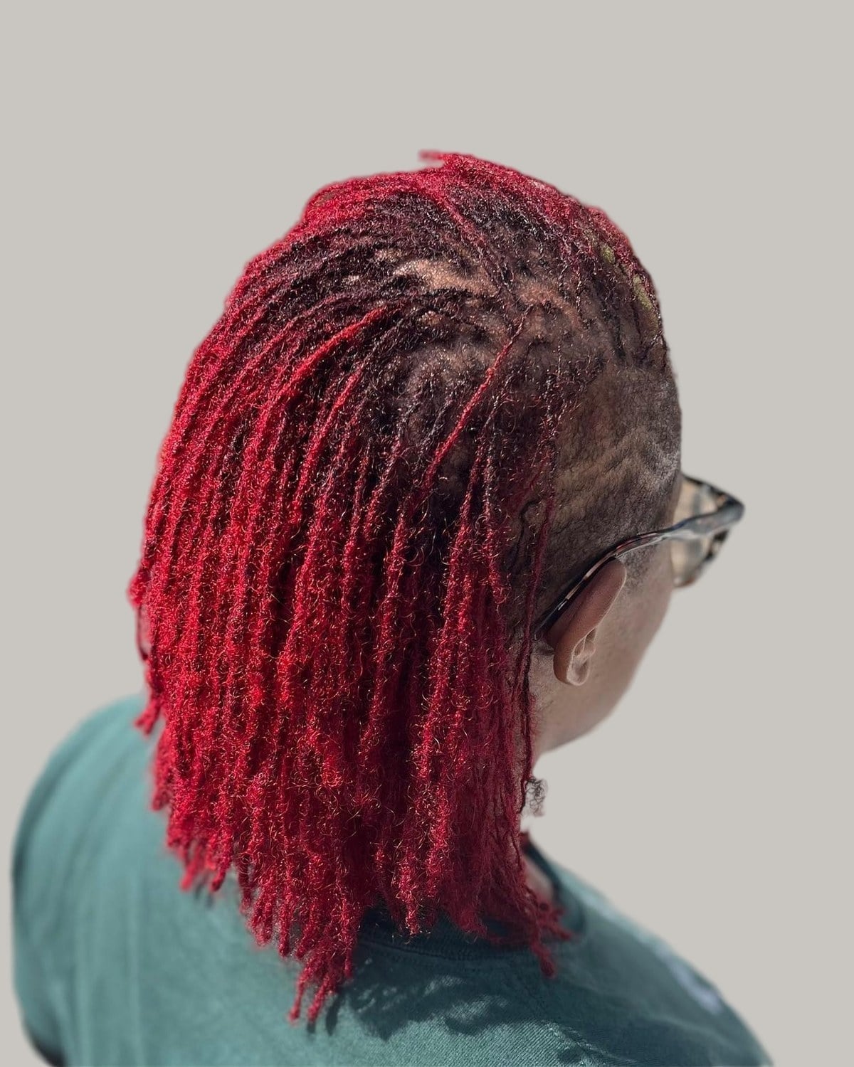 Collarbone Length Locs In Vibrant Red Collarbone Length Locs In Vibrant Red — Classy Braids Locs