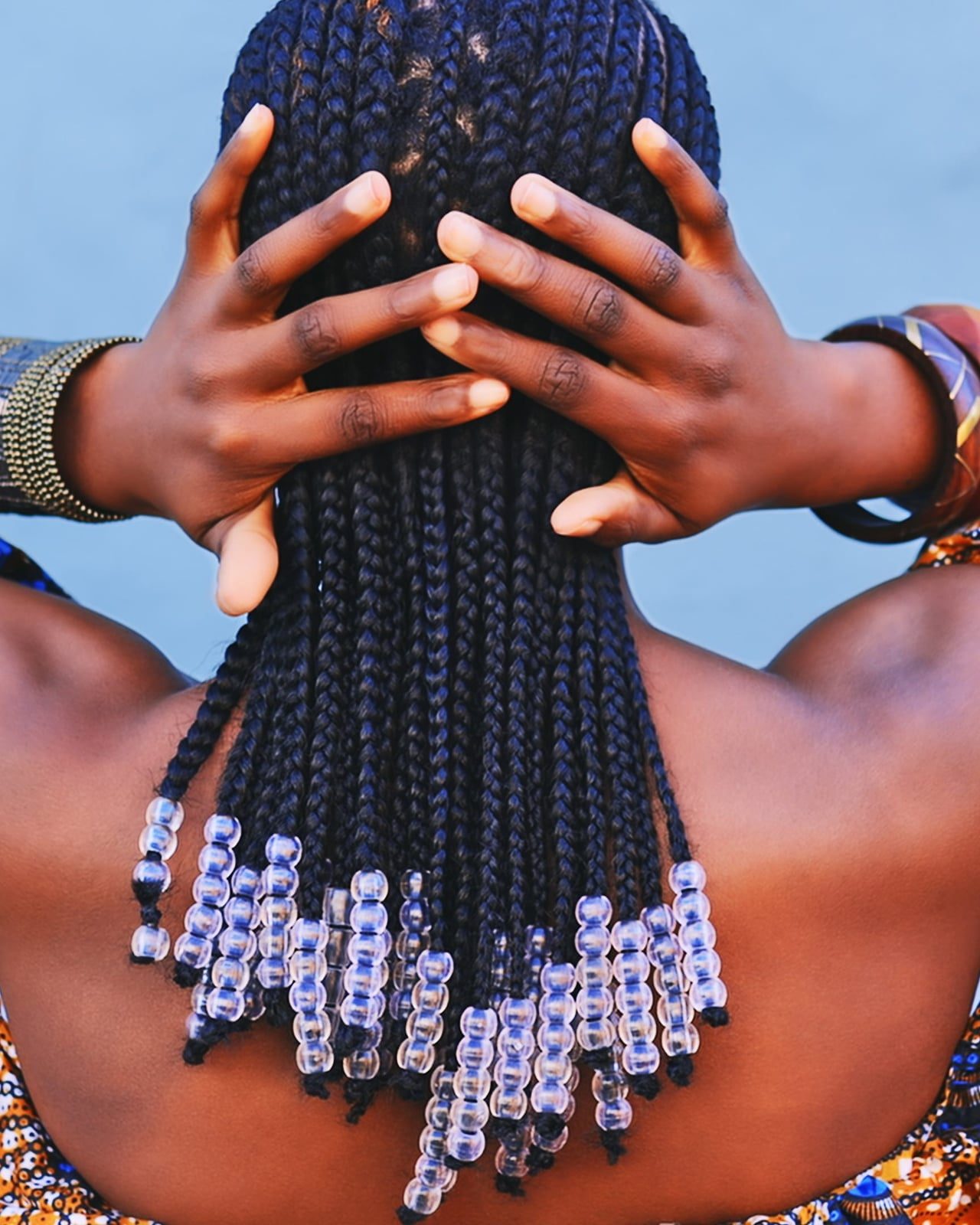 Thick Black Box Braids With Beaded Ends — Classy Braids Styles