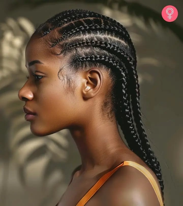 Dark Brown Cornrows With Curly Braided Ends — Classy Braids Styles