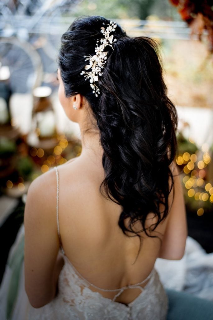Dark Brown Sleek High Ponytail — Classy Bridesmaid Ponytail