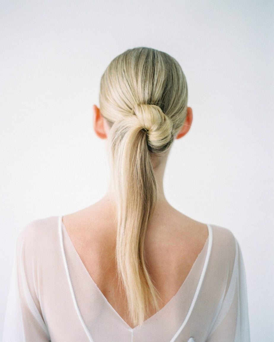 Voluminous Dark Brown Ponytail With Deep Waves, Close-Up Take — Classy Bridesmaid Ponytail
