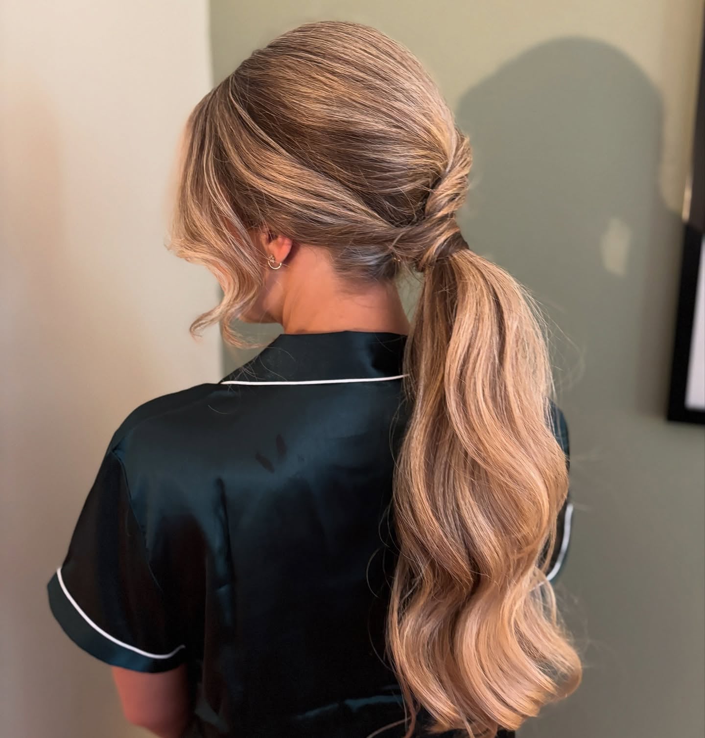Ash Blonde Ponytail With Braided Detail — Classy Bridesmaid Ponytail