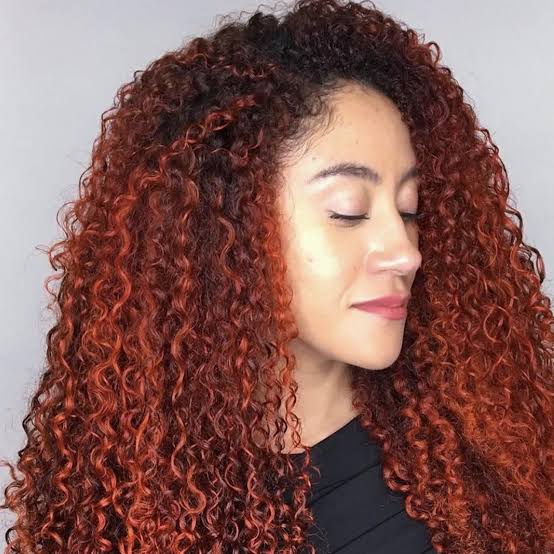 Thick Curly Mid-Back Bright Red — Classy Bright Red Hair