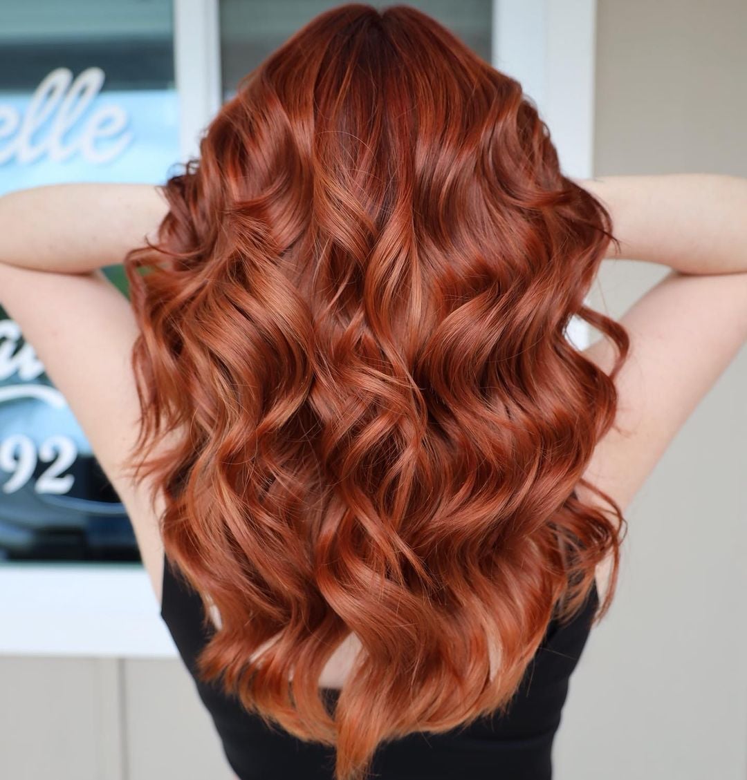 Mid-Back Copper Red With Lighter Highlights — Classy Bright Red Hair
