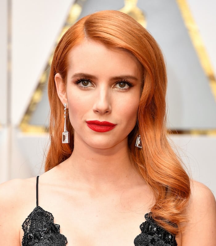 Shoulder Length Copper Red With Waves — Classy Bright Red Hair
