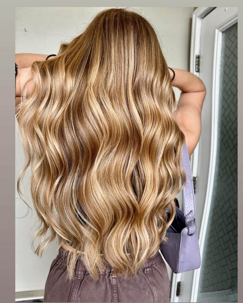 Mid-Back Bronde Balayage With Seamless Transition — Classy Bronde Balayage