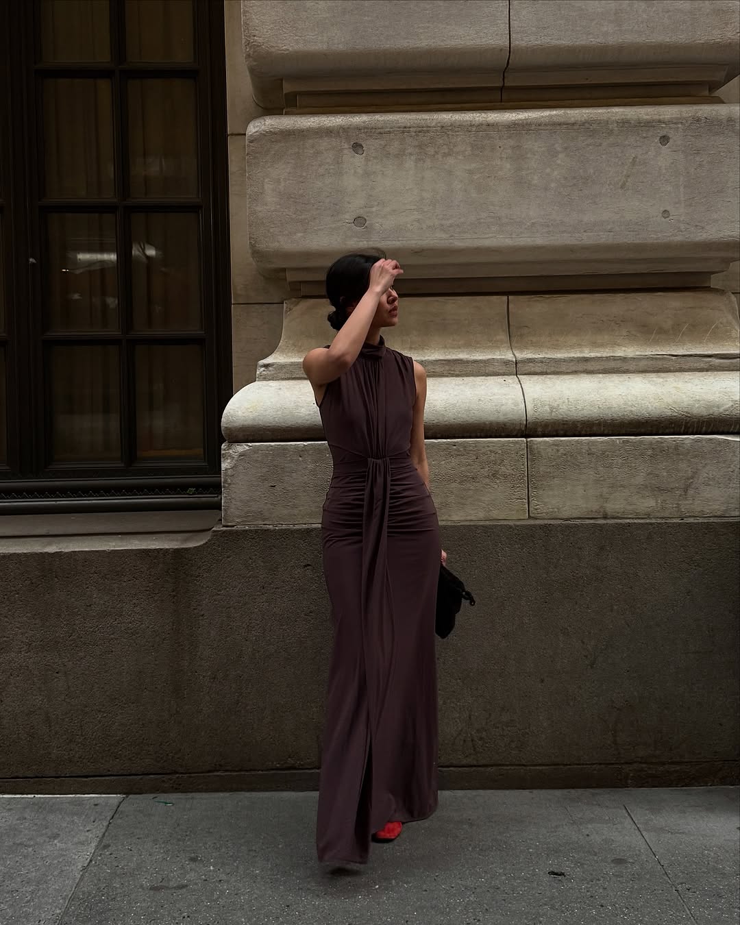 Sleeveless Maxi Dress With Knot Detail Sleeveless Maxi Dress With Knot Detail — Classy Brown Dress