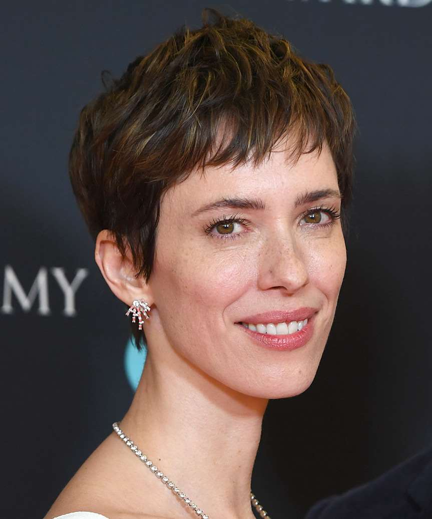 Layered Dark Brunette Pixie with Highlights — Classy Brown Pixie