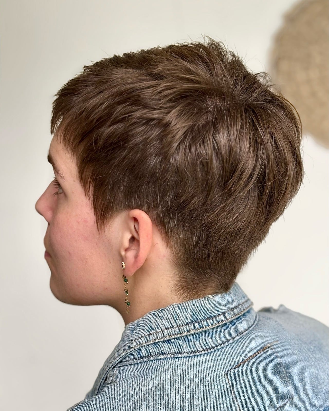 Piecey Medium Brown Pixie with Textured Bangs — Classy Brown Pixie