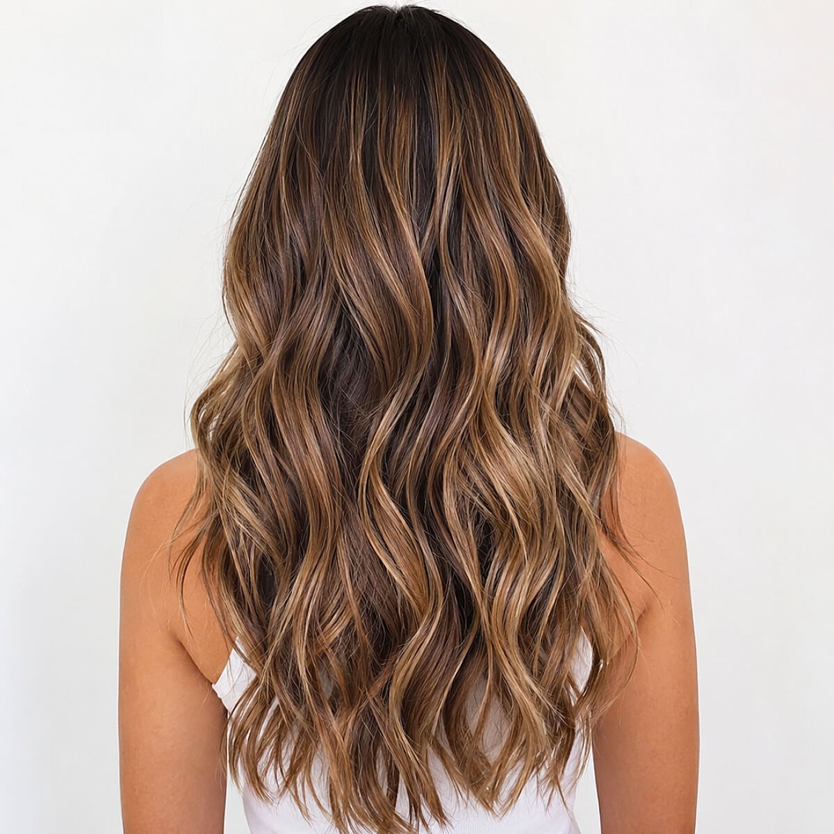 Latte Brunette Collarbone With Balayage — Classy Brunette Hair Colors