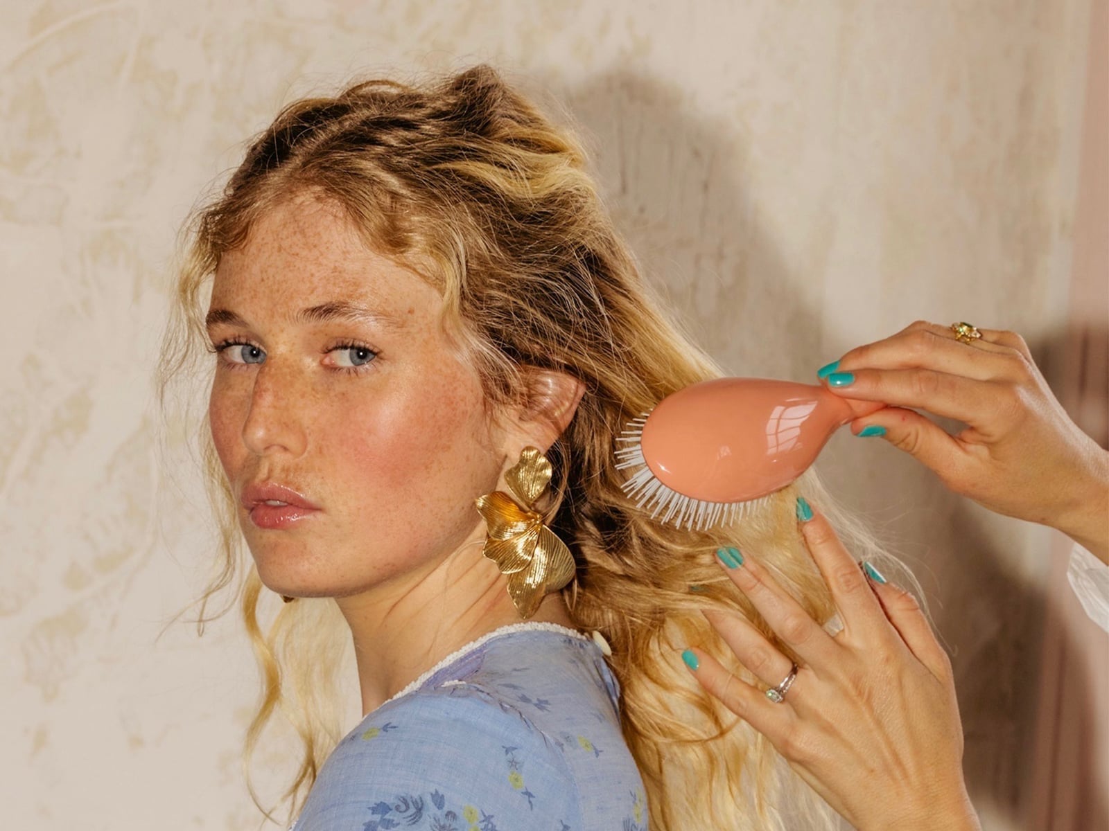 Mid-Back Wavy Blonde With Wispy Bangs — Classy Brush Hair