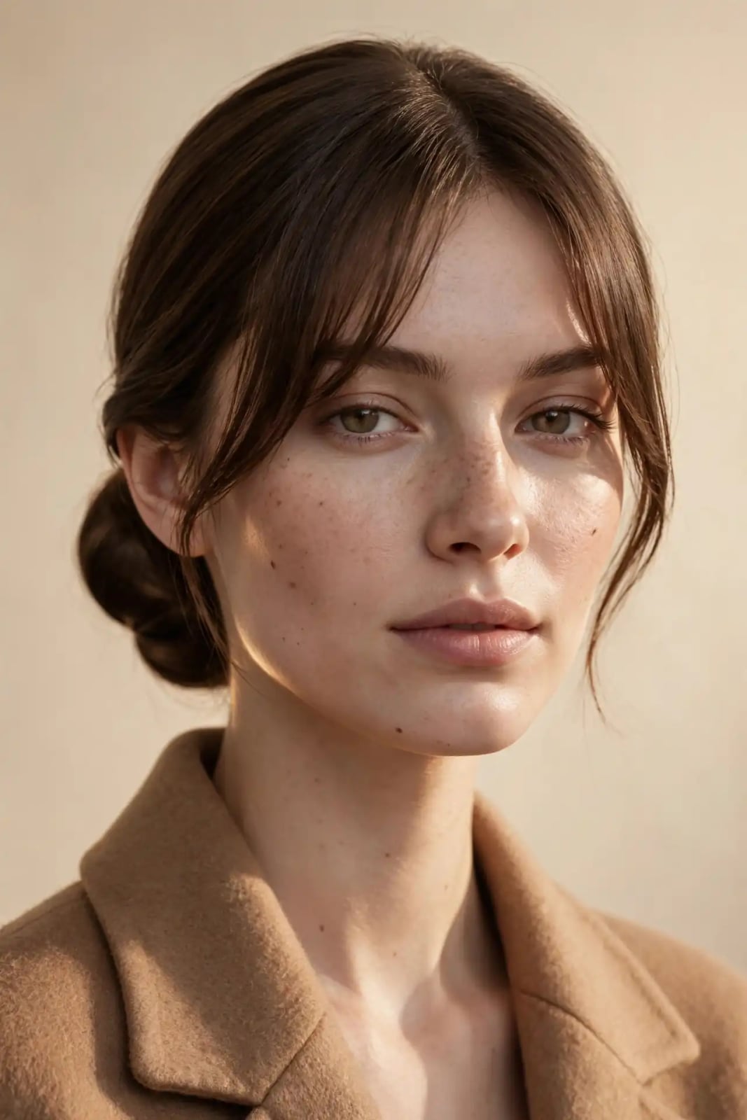 Medium Brown Low Bun With Soft Waves Medium Brown Low Bun With Soft Waves — Classy Bun and Bang