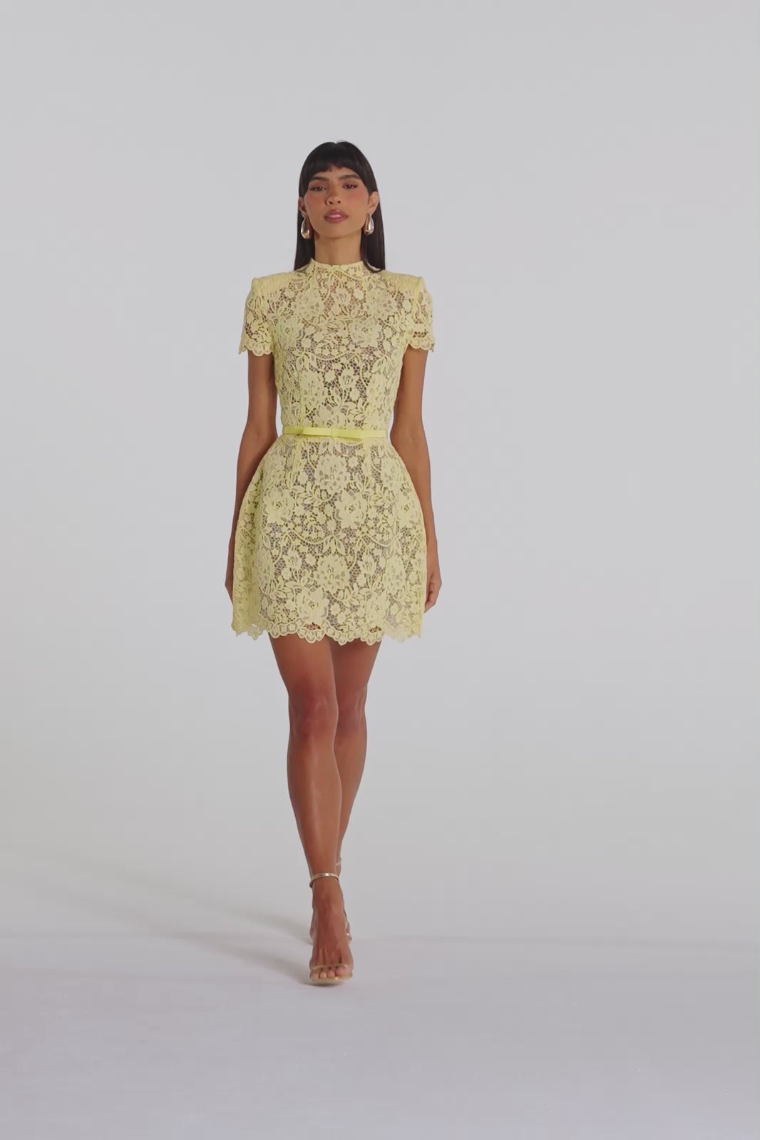 Yellow Lace Fit-and-Flare Mini Dress Yellow Lace Fit-and-Flare Mini Dress — Classy Butter Yellow Dress