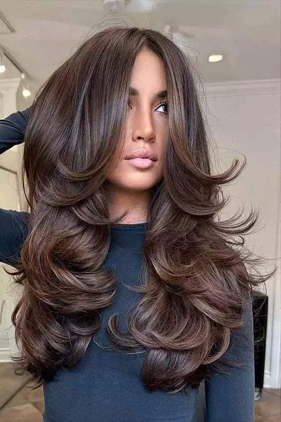 Mid-Back Butterfly Cut With Face-Framing Pieces — Classy Butterfly Hair