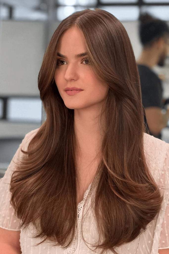 Mid-Back Layers With Smooth, Outward Bend — Classy Butterfly Hair