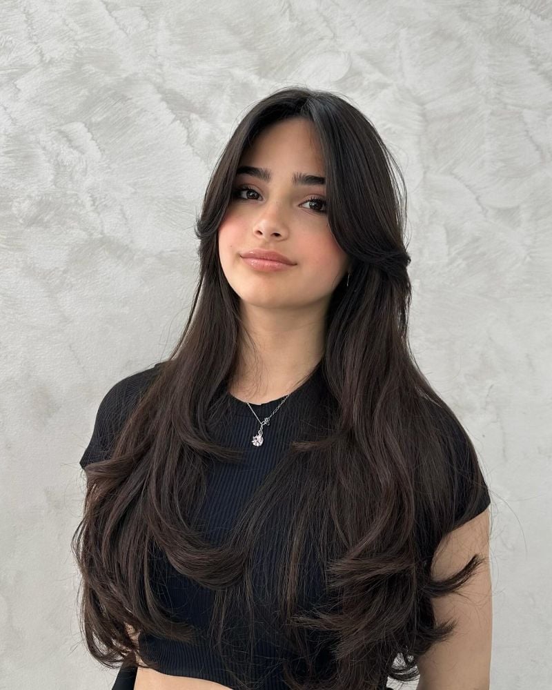 Mid-Back Butterfly Layers With Face-Framing — Classy Butterfly Hair