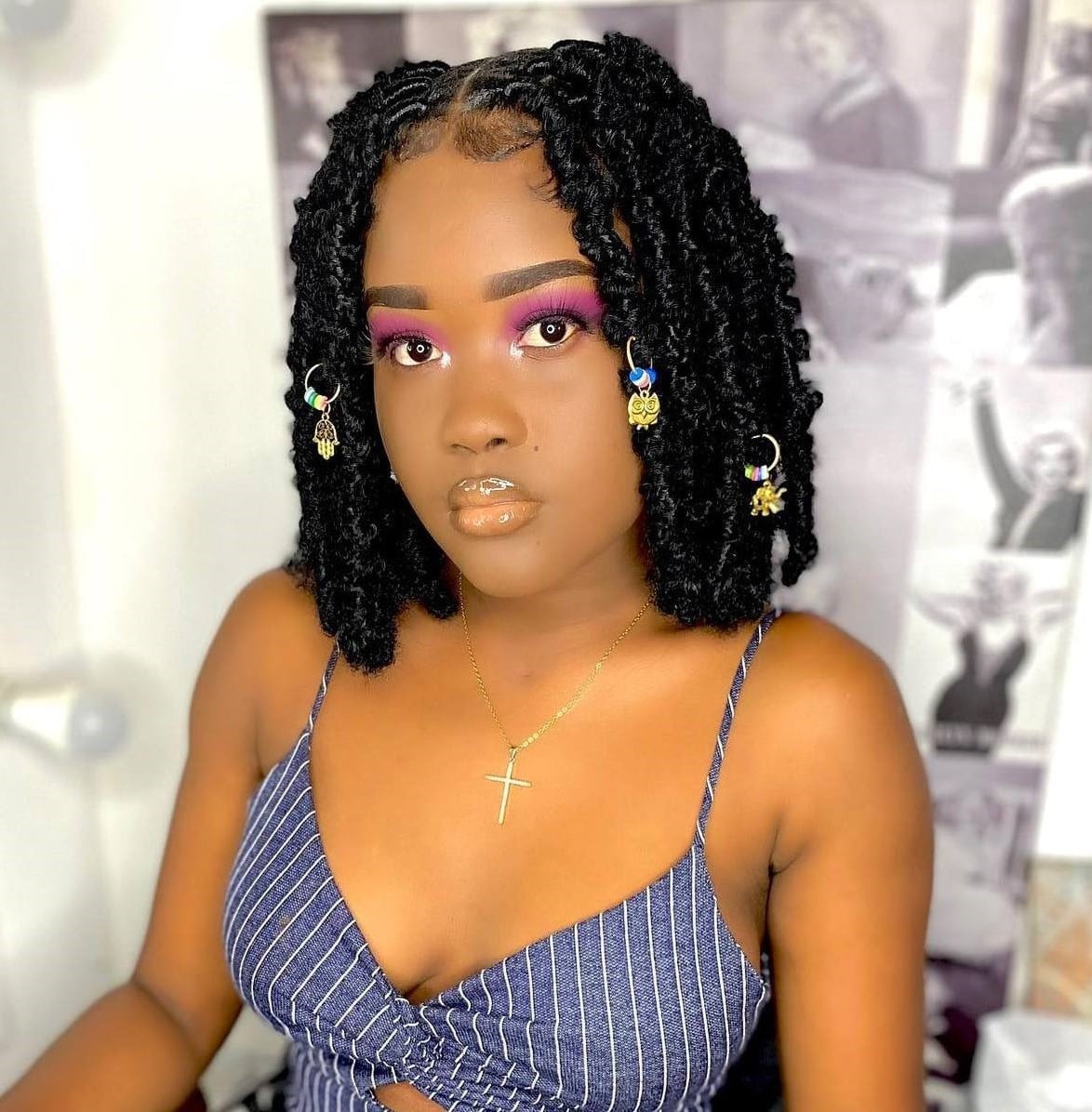 Thick Black Butterfly Locs With Beads Thick Black Butterfly Locs With Beads — Classy Butterfly Locs