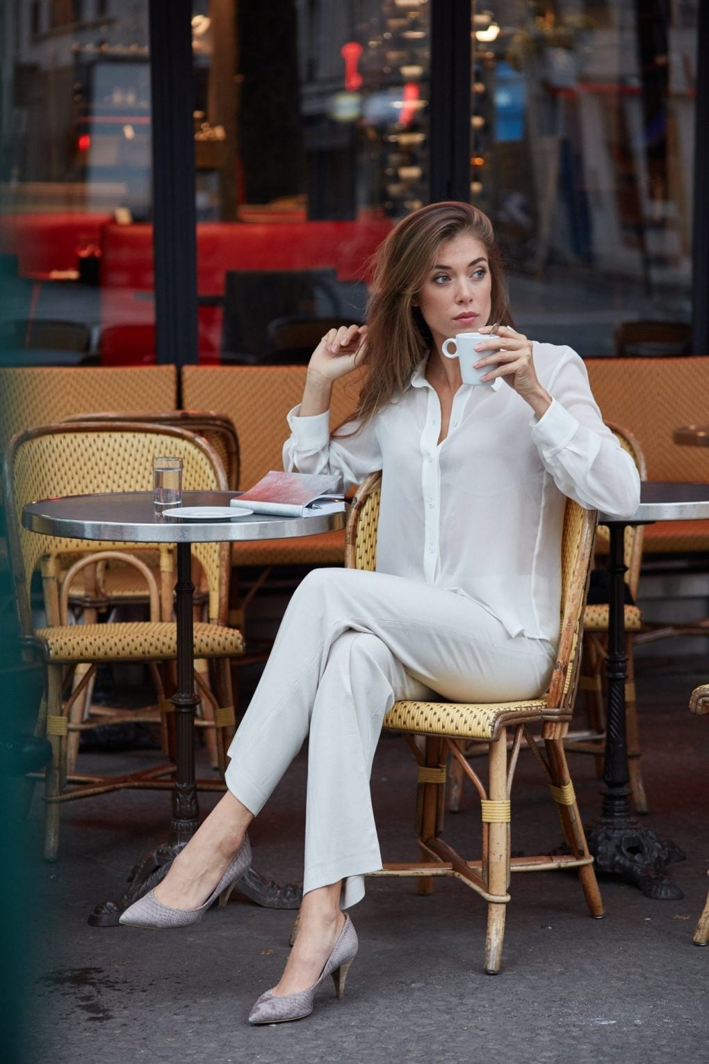 White Silk Button-Down and White Linen Trousers White Silk Button-Down and White Linen Trousers — Classy Capsule Wardrobe