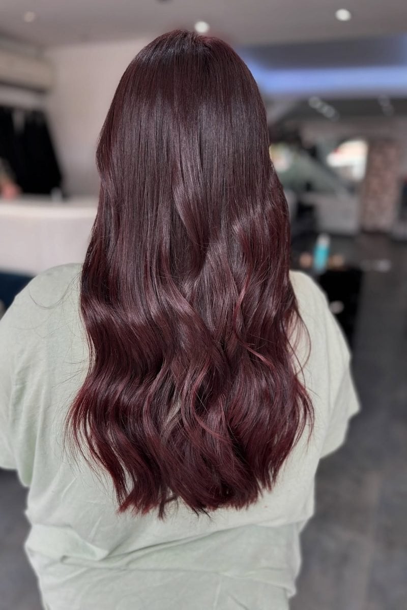 Deep Cherry Base With Lighter Tones Deep Cherry Base With Lighter Tones — Classy Cherry Balayage