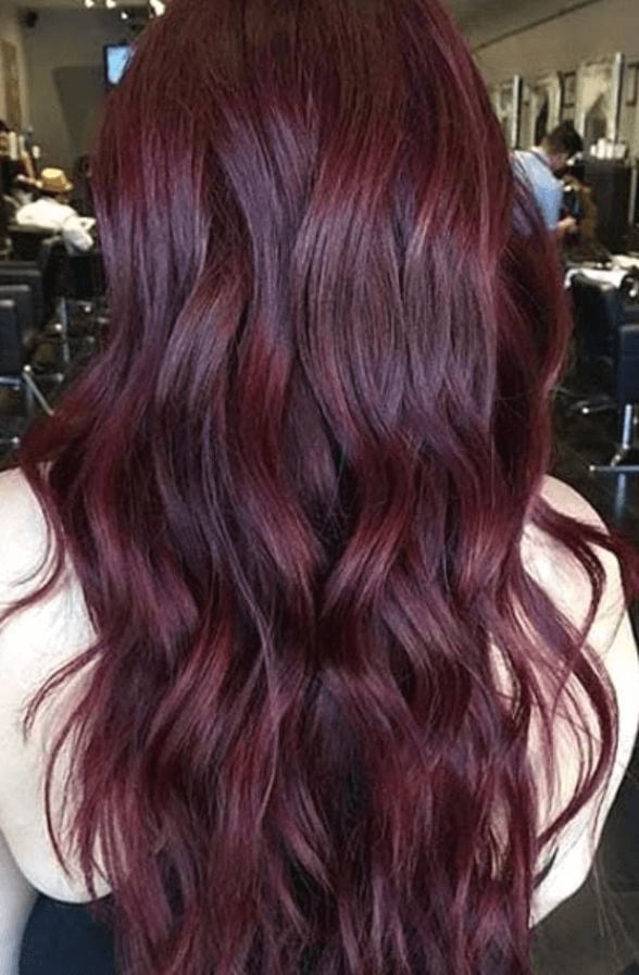 Deep Cherry Red With Lighter Red Balayage Deep Cherry Red With Lighter Red Balayage — Classy Cherry Balayage