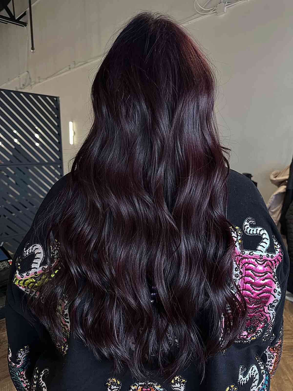 Dark Cherry Red Solid Shade Dark Cherry Red Solid Shade — Classy Cherry Balayage