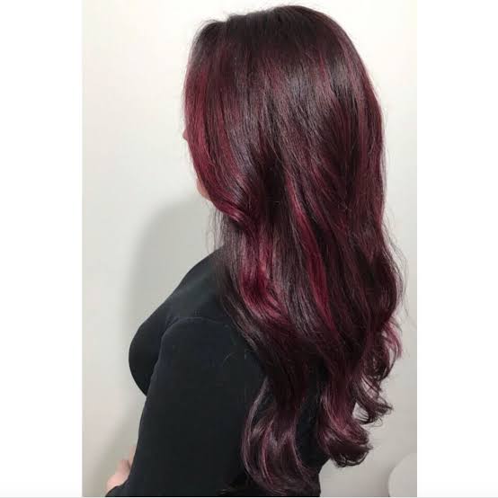Dark Cherry Base With Lighter Balayage Dark Cherry Base With Lighter Balayage — Classy Cherry Balayage