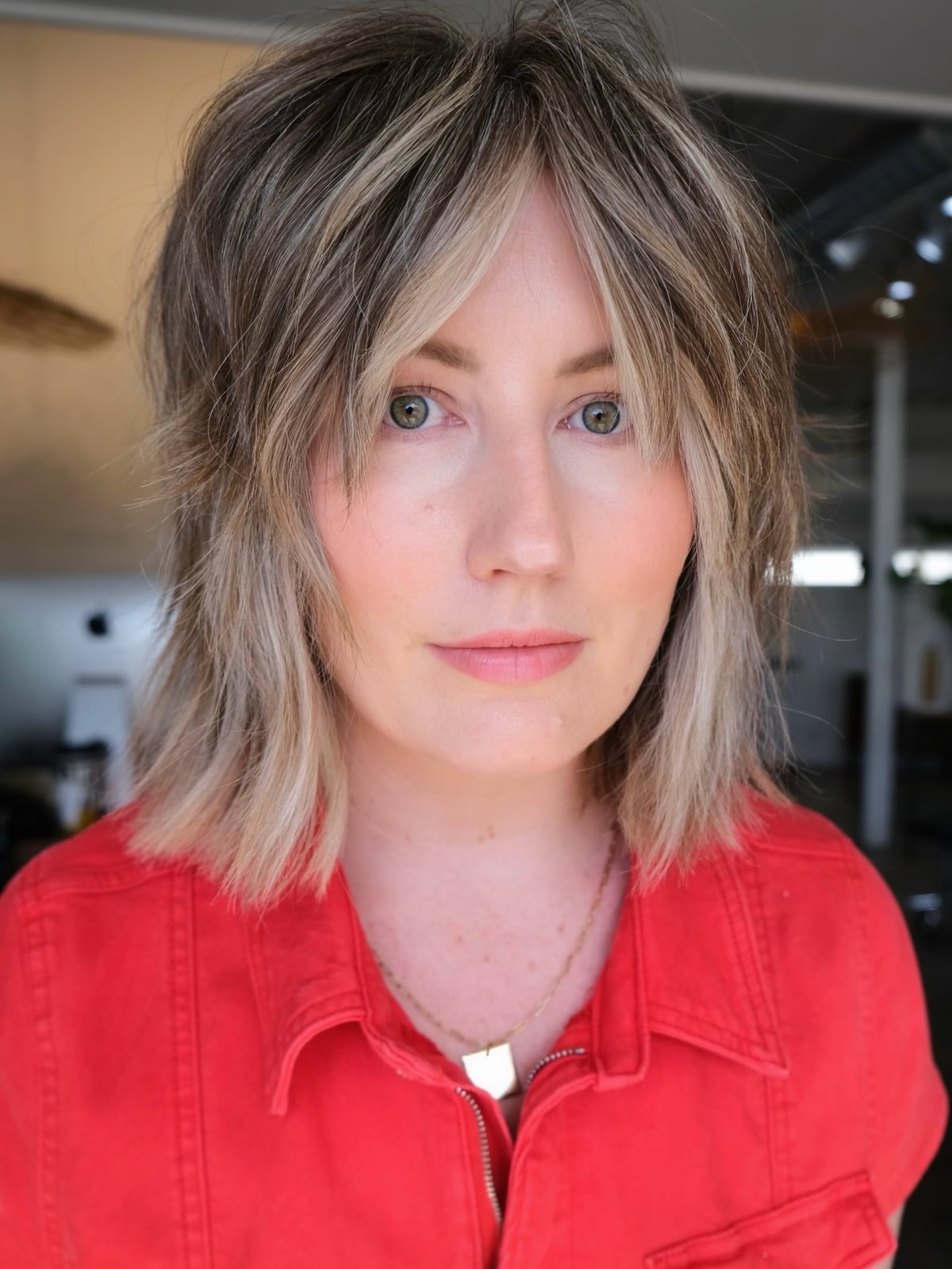 Tousled Shag With Blonde Highlights Tousled Shag With Blonde Highlights — Classy Choppy Layers
