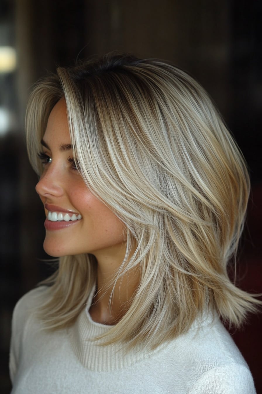 Collarbone Lob With Face-Framing Choppy Layers Collarbone Lob With Face-Framing Choppy Layers — Classy Choppy Layers
