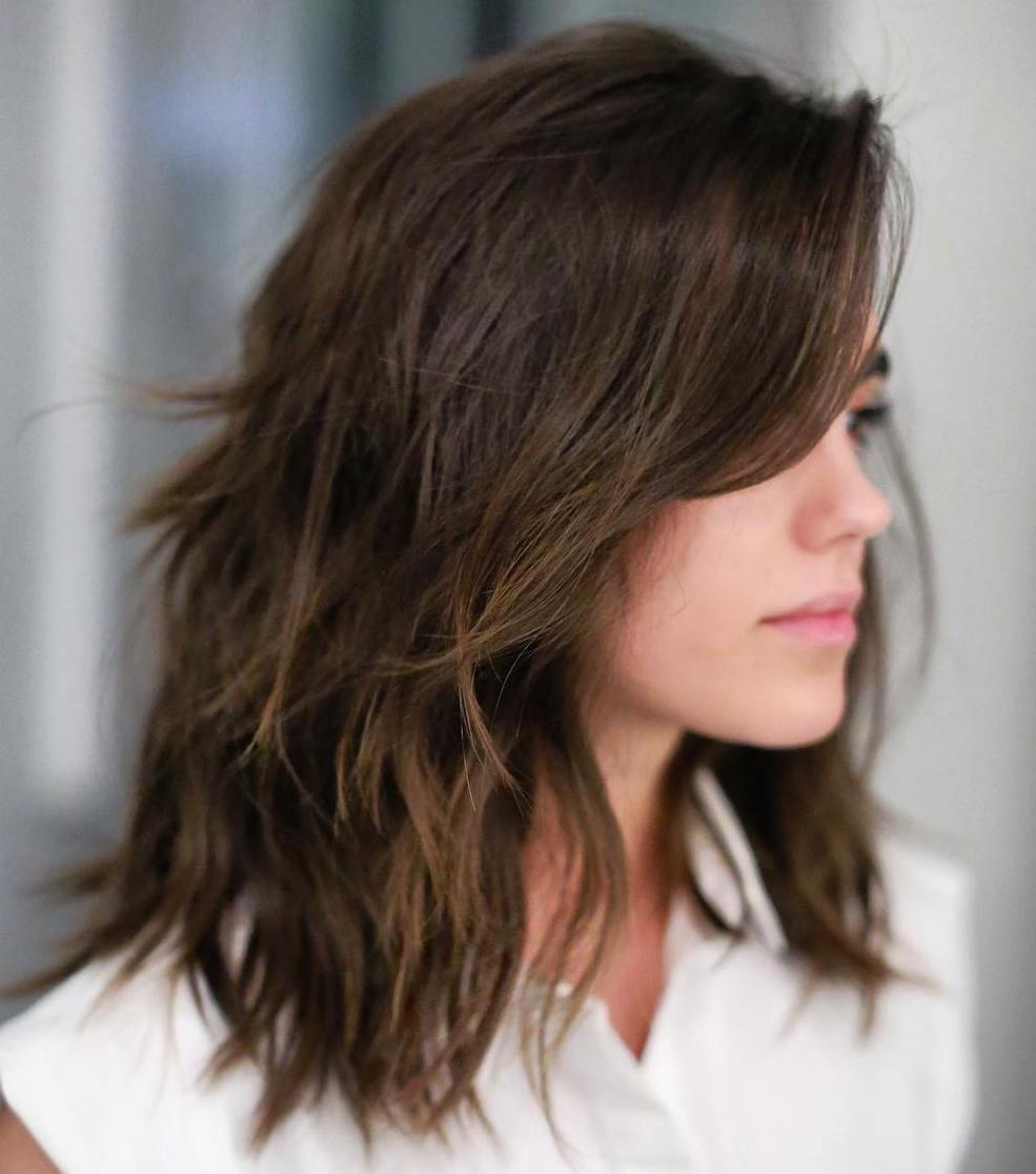 Collarbone Layers With Subtle Highlights Collarbone Layers With Subtle Highlights — Classy Choppy Layers