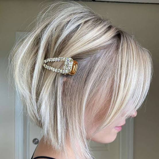 Ash Blonde Bob With Curtain Bangs Ash Blonde Bob With Curtain Bangs — Classy Choppy Layers