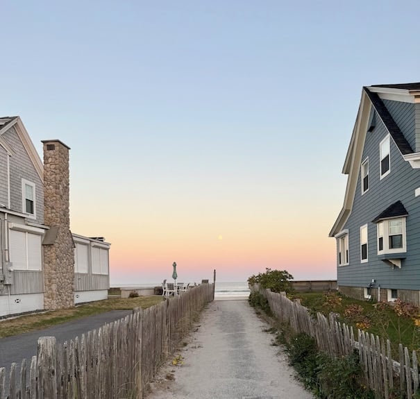 Coastal Atmosphere with Beach Path and Under A Pastel Sunset Sky Coastal Atmosphere with Beach Path and Under A Pastel Sunset Sky — Classy Coastal Style