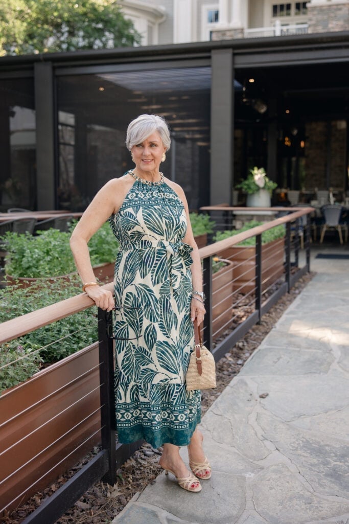 Elegant Halter Neck Maxi Dress for Resort Wear Classy Coastal Style