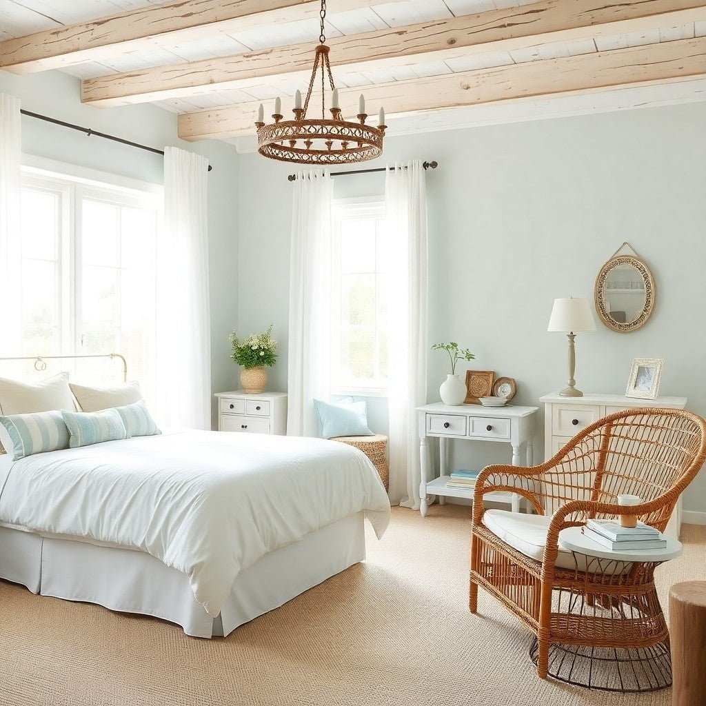 Serene Bedroom with Relaxed Coastal Silhouette Serene Bedroom with Relaxed Coastal Silhouette — Classy Coastal Style