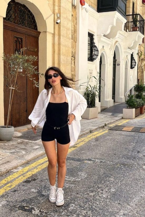 Casual Chic with Oversized White Shirt and Suitable For A Warm Climate Casual Chic with Oversized White Shirt and Suitable For A Warm Climate — Classy Coastal Style