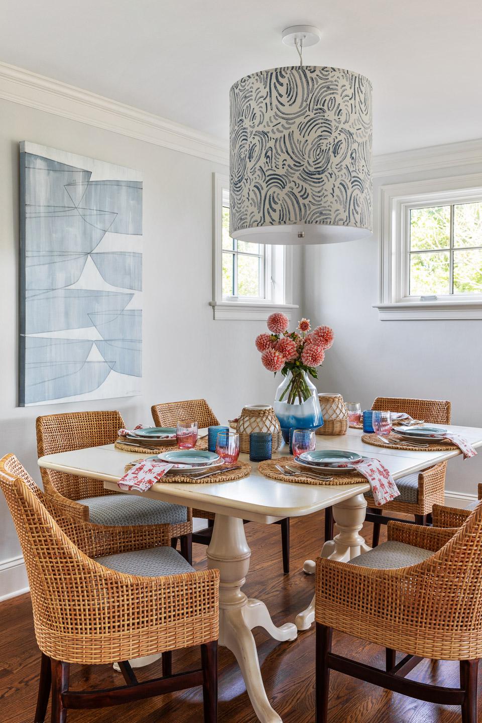 Inspiring Takes on Shabby Chic Interiors, Drum Pendant Light Inspiring Takes on Shabby Chic Interiors, Drum Pendant Light — Classy Coastal Style