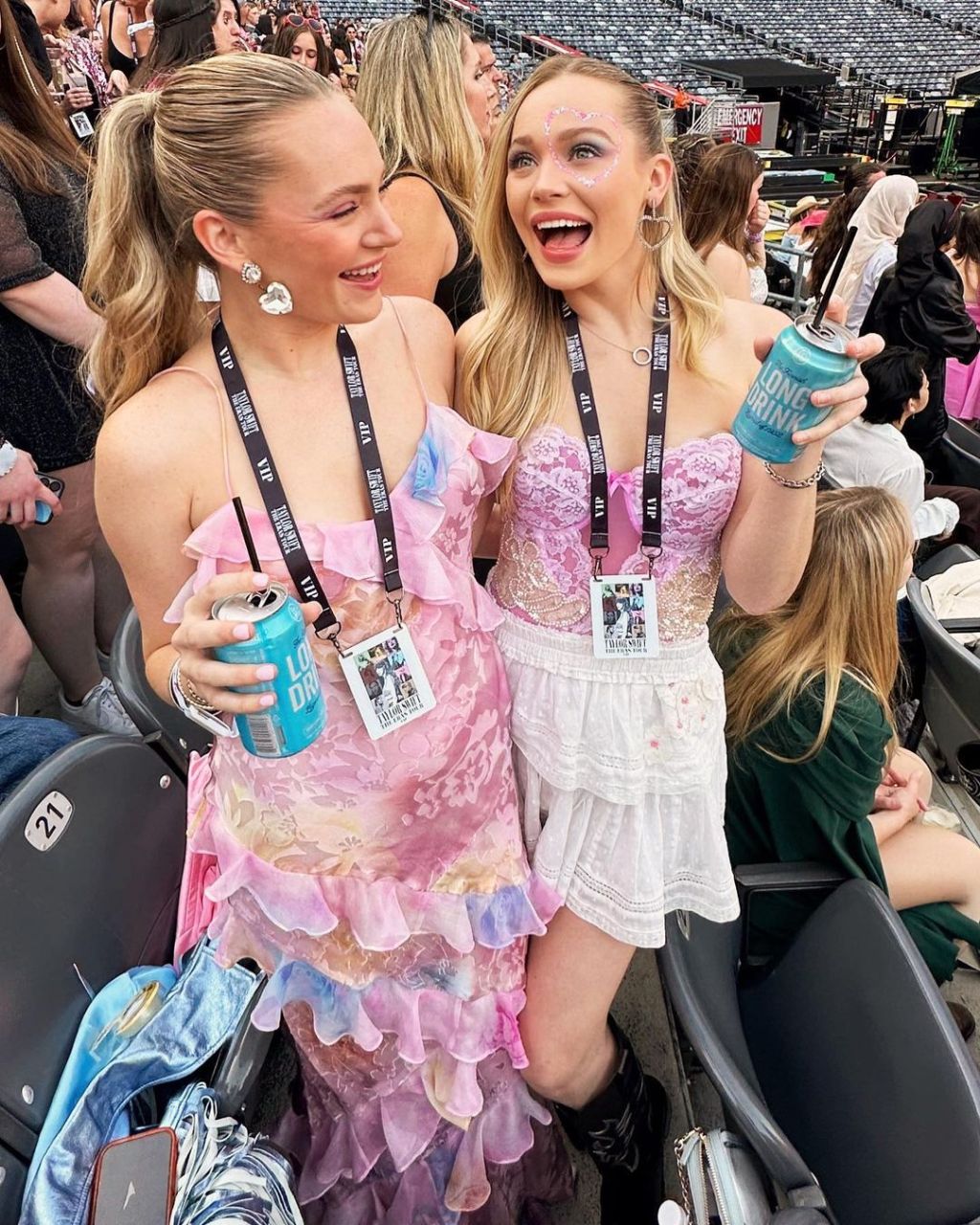 Pink Ruffled A-line Dress with Cowboy Boots Pink Ruffled A-line Dress with Cowboy Boots — Classy Concert Dresses