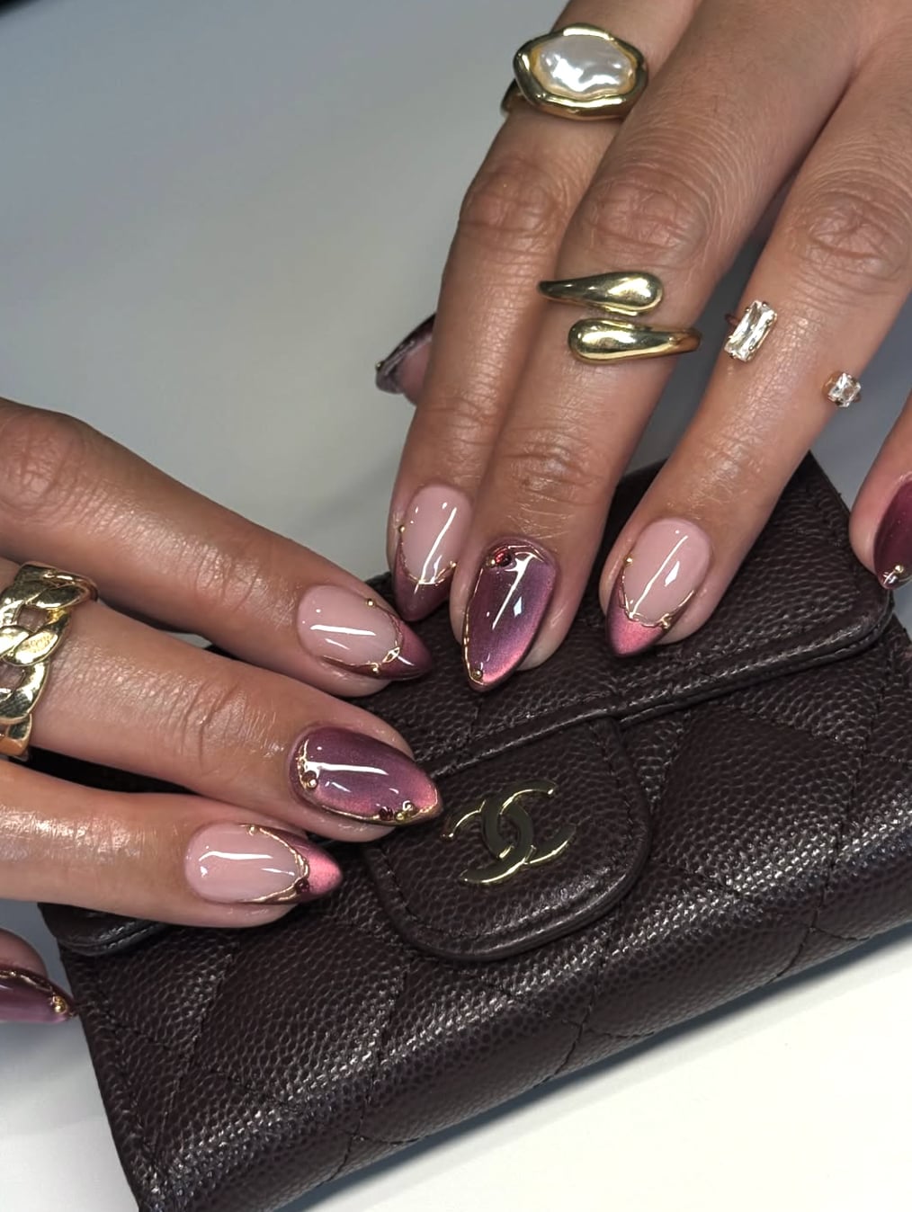 Pointed Nude Pink Cat-Eye Nails Pointed Nude Pink Cat-Eye Nails — Classy Concert Nails