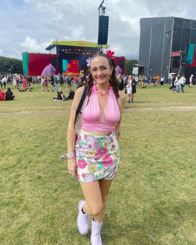 Floral Print Mini Skirt with Halter Crop Top — Classy Concert Outfits