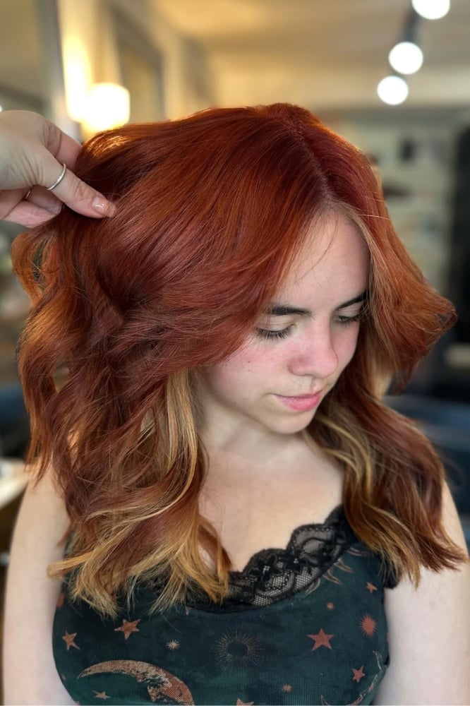 Vibrant Glossy Copper With Golden Undertones — Classy Copper Hair Color