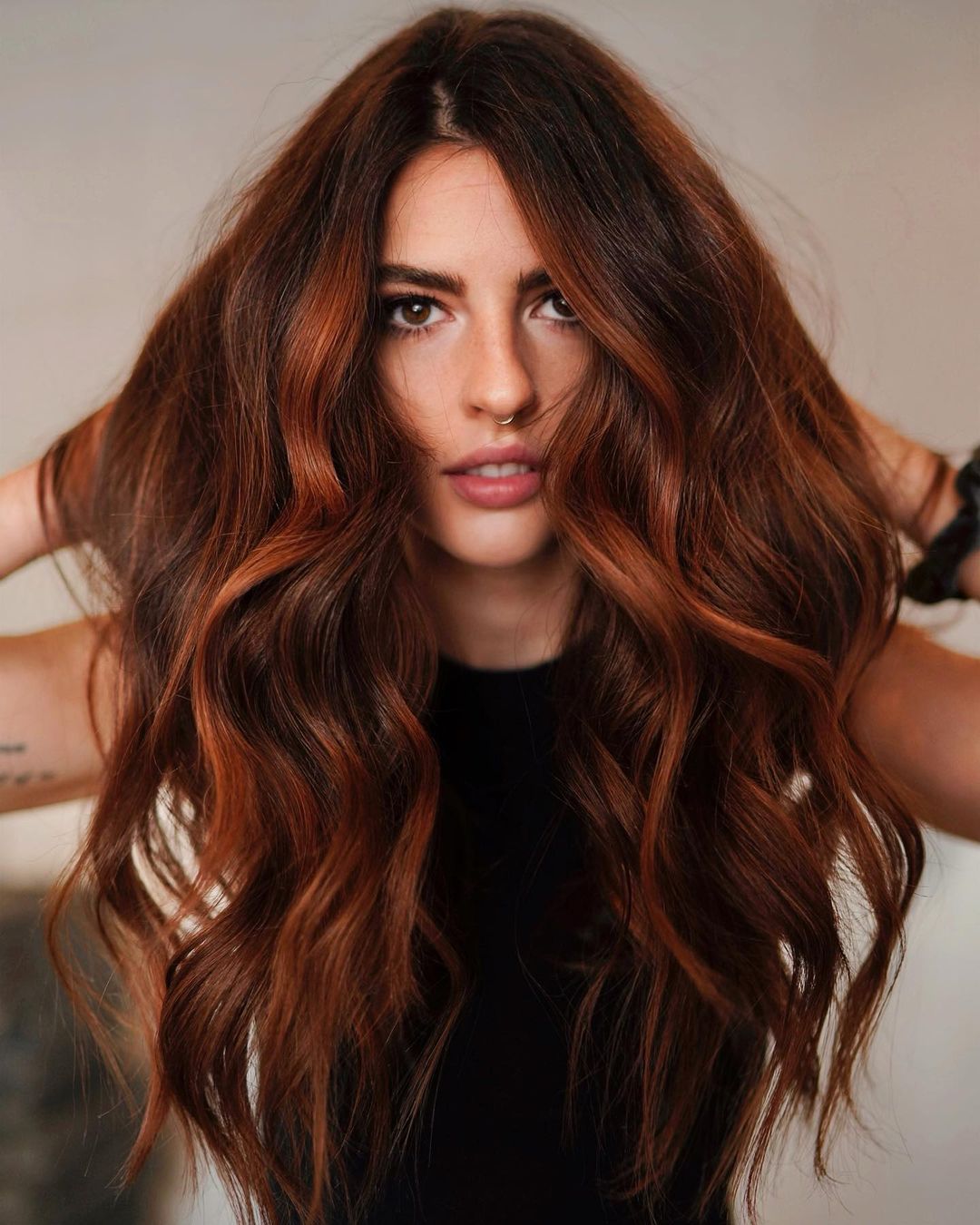Deep Copper With Auburn Lowlights Mid-Back — Classy Copper Hair Color