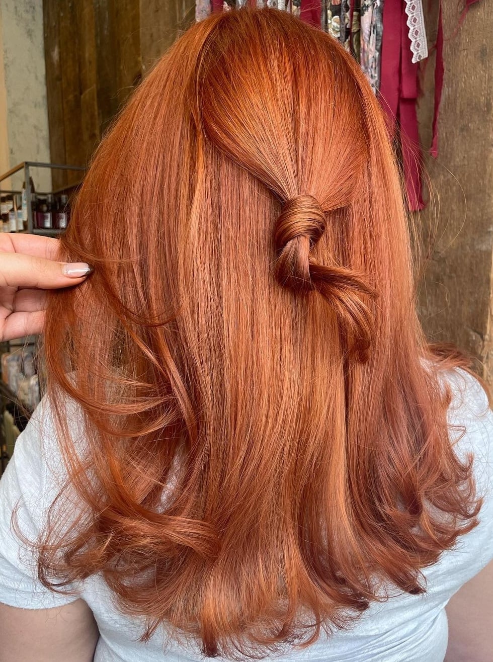 Uniform Vibrant Copper Shoulder Shag — Classy Copper Hair Color