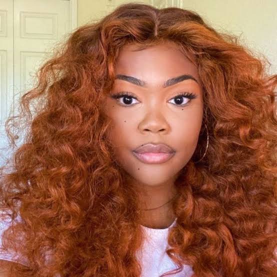 Mid-Back Vibrant Rich Copper Curls — Classy Copper Hair on Black Women