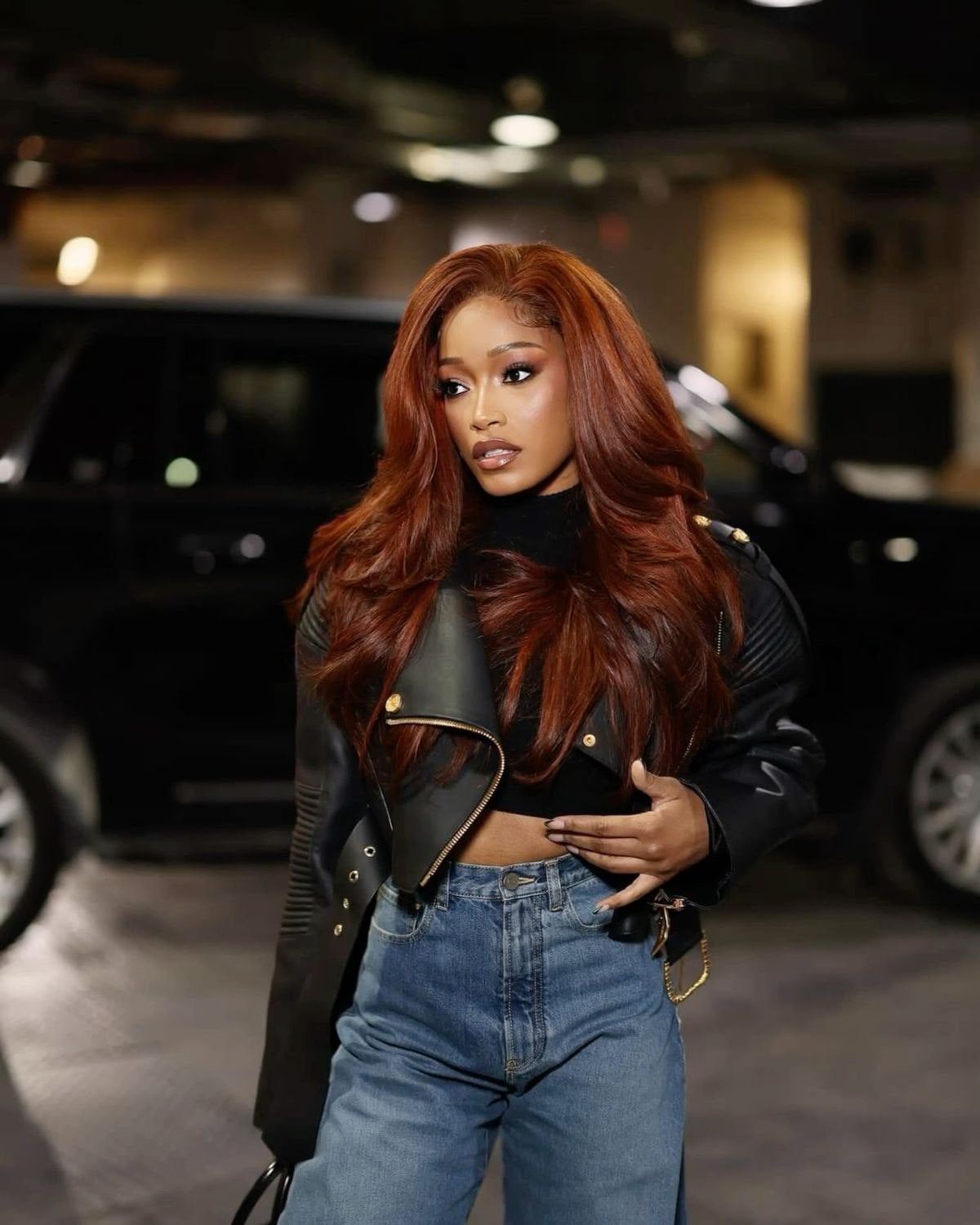 Mid-Back Copper With Lighter Balayage, Wavy — Classy Copper Hair on Black Women