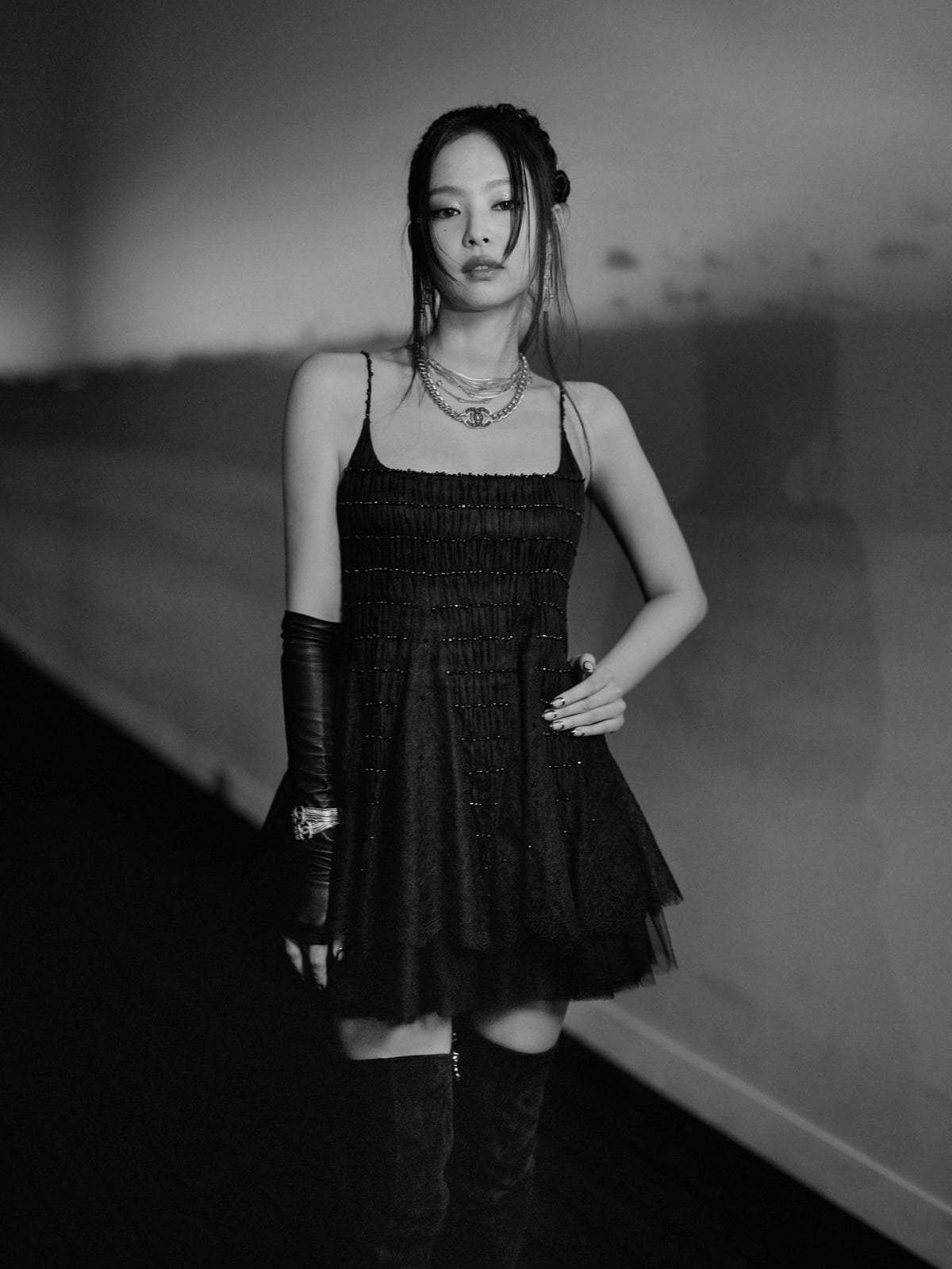 Black Beaded Mini Dress with Tulle Skirt — Classy Coquette Outfits